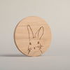 Sous-verres en chêne lapin (VE = 8 pcs)