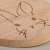 Sous-verres en chêne lapin (VE = 8 pcs)