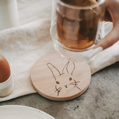 Sous-verres en chêne lapin (VE = 8 pcs)