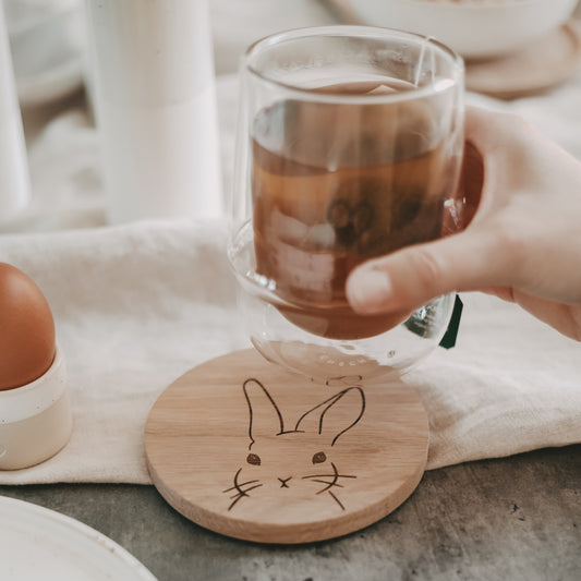 Sous-verres en chêne lapin (VE = 8 pcs)