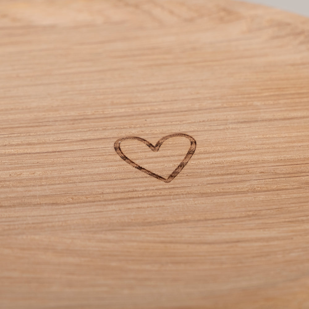 Tray Heart made of Oak (PU = 3 pcs)