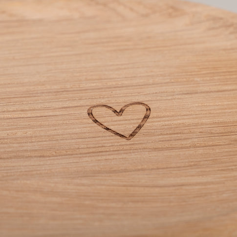 Tray Heart made of Oak (PU = 3 pcs)