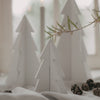 Sapins de Noël en lot de 3 blancs (VE = 6 pcs)
