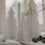 Sapins de Noël en lot de 3 blancs (VE = 6 pcs)