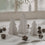 3-piece set small white Christmas trees (pack of 6 pcs.)