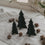 3-piece set small black Christmas trees (pack of 6 pcs.)