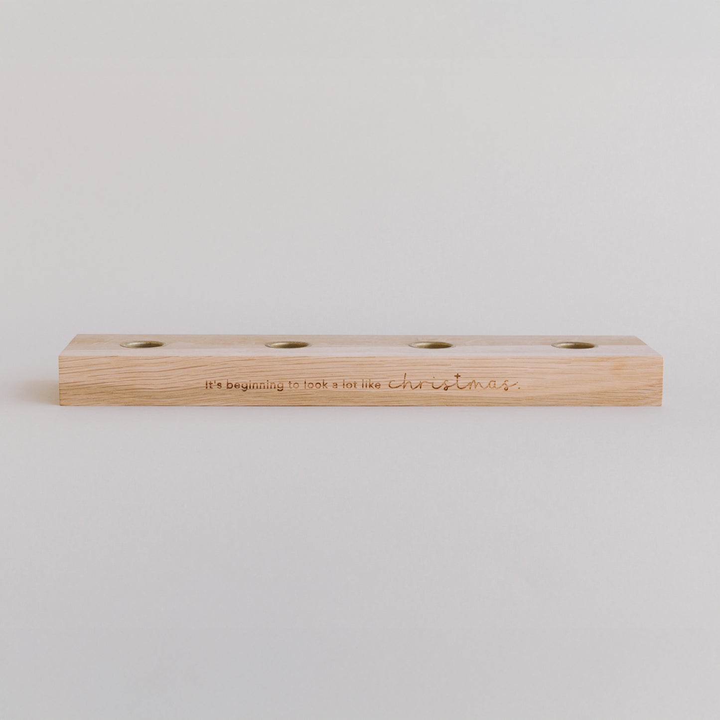 Adventskerzenbrett aus Eiche Christmas (VE = 3 Stk)