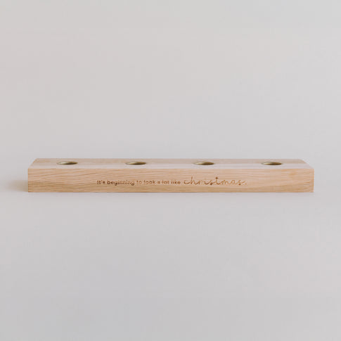 Adventskerzenbrett aus Eiche Christmas (VE = 3 Stk)