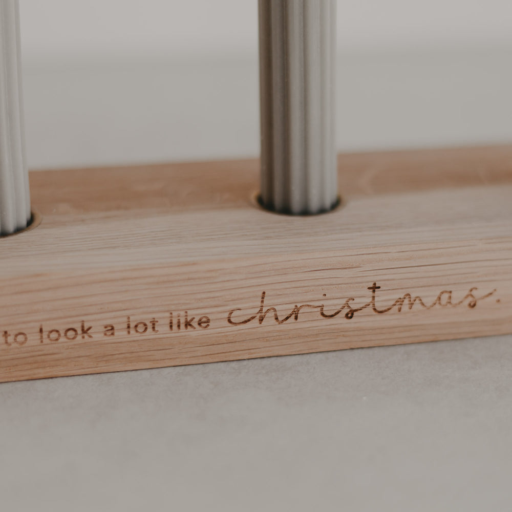 Adventskerzenbrett aus Eiche Christmas (VE = 3 Stk)