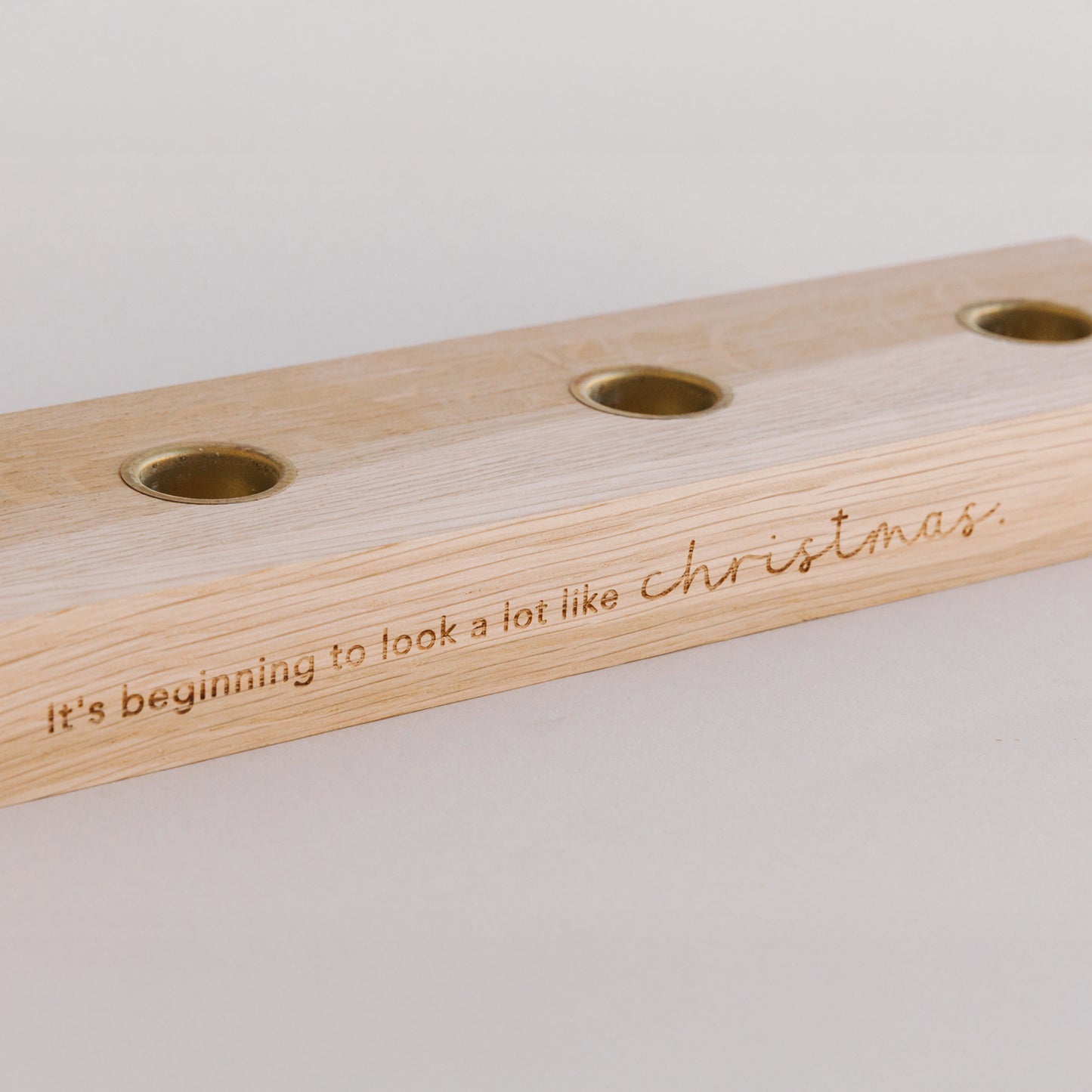 Adventskerzenbrett aus Eiche Christmas (VE = 3 Stk)