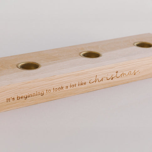 Adventskerzenbrett aus Eiche Christmas (VE = 3 Stk)