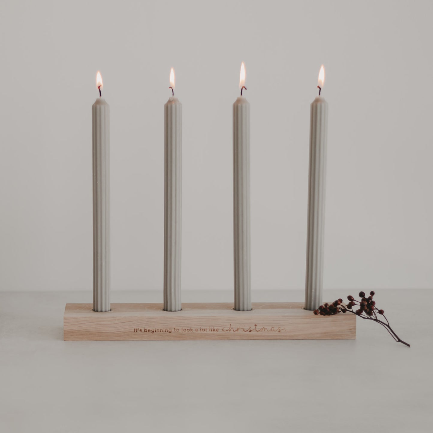 Adventskerzenbrett aus Eiche Christmas (VE = 3 Stk)