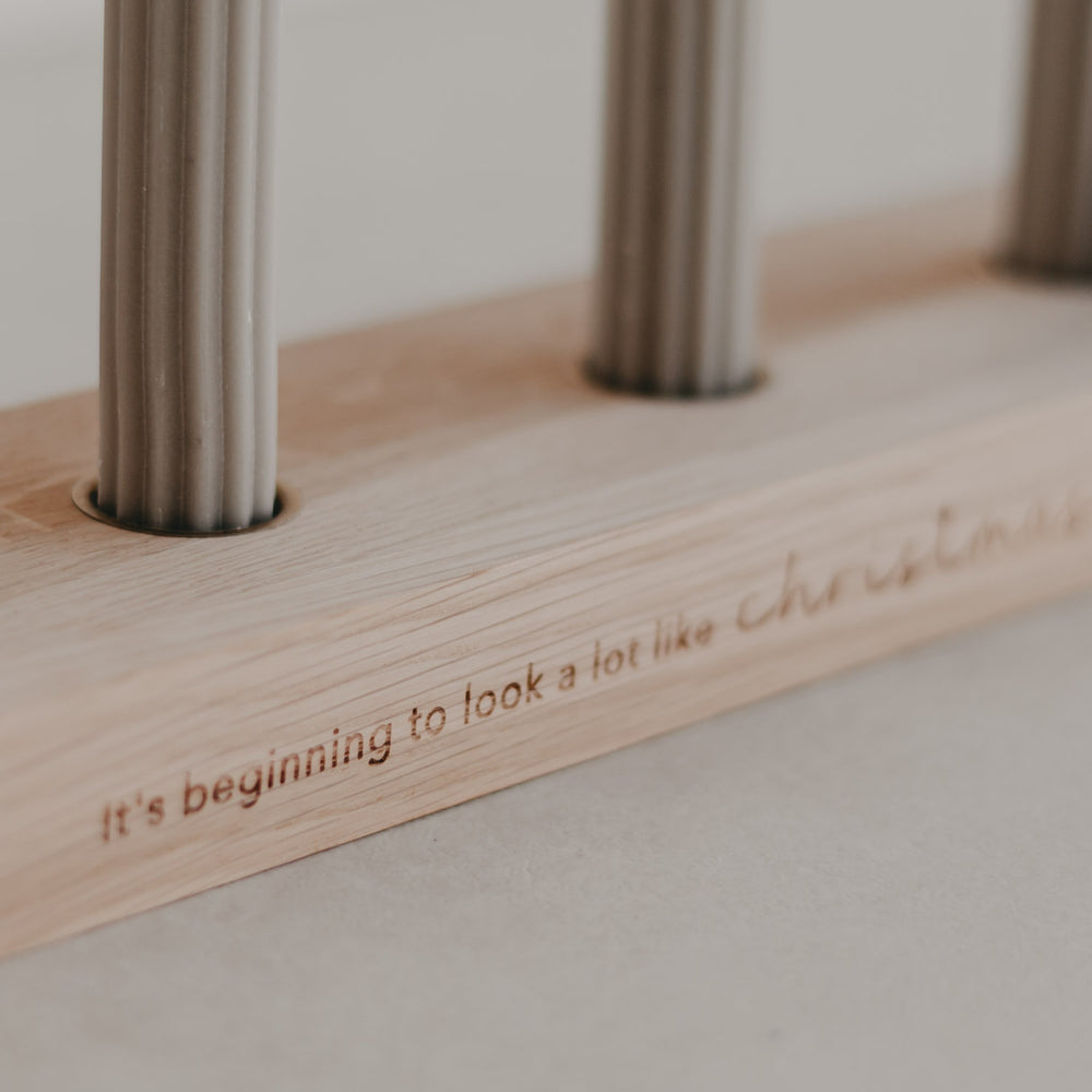 Adventskerzenbrett aus Eiche Christmas (VE = 3 Stk)