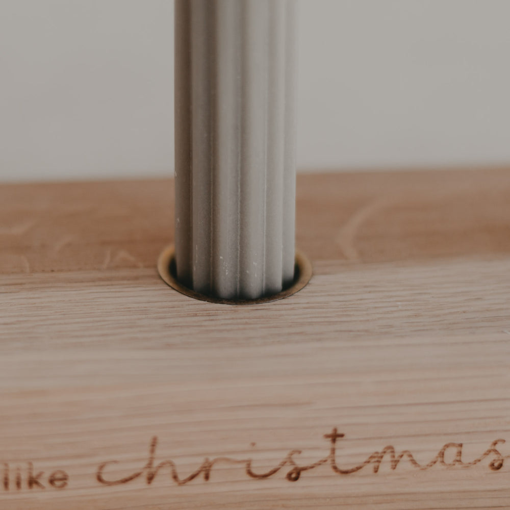 Adventskerzenbrett aus Eiche Christmas (VE = 3 Stk)