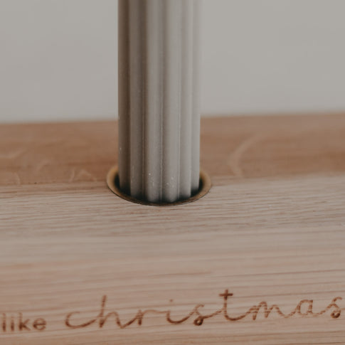 Adventskerzenbrett aus Eiche Christmas (VE = 3 Stk)