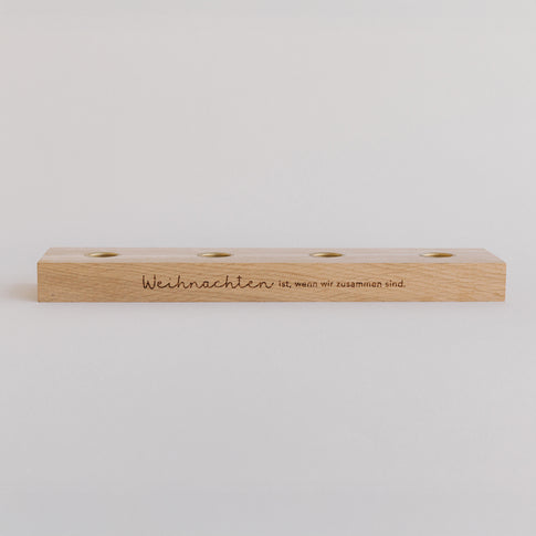 Adventskerzenbrett aus Eiche Weihnachten (VE = 3 Stk)