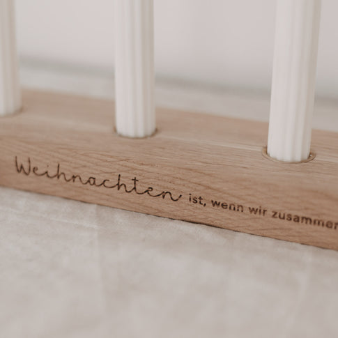 Adventskerzenbrett aus Eiche Weihnachten (VE = 3 Stk)