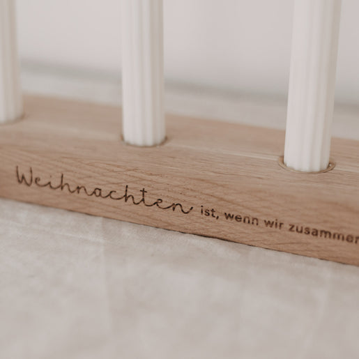 Adventskerzenbrett aus Eiche Weihnachten (VE = 3 Stk)