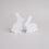 Lapins à emboîter blancs lot de 2 (VE = 6 pcs.)