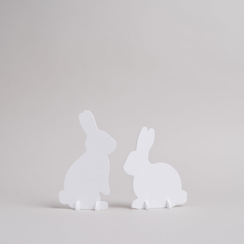 Lapins à emboîter blancs lot de 2 (VE = 6 pcs.)