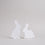 Lapins à emboîter blancs lot de 2 (VE = 6 pcs.)