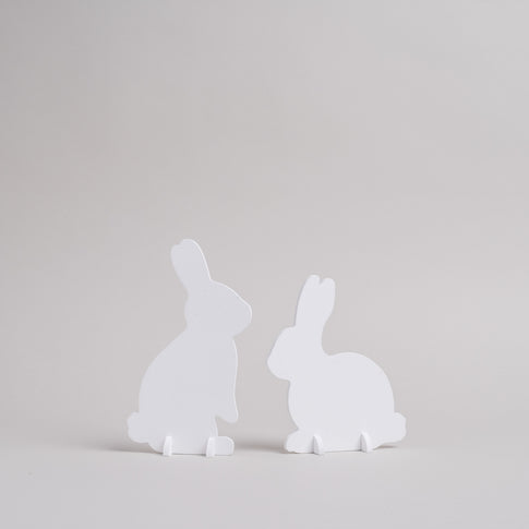 Lapins à emboîter blancs lot de 2 (VE = 6 pcs.)
