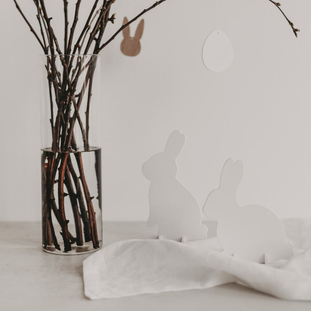Lapins à emboîter blancs lot de 2 (VE = 6 pcs.)