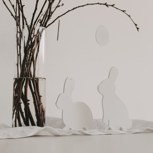 Lapins à emboîter blancs lot de 2 (VE = 6 pcs.)