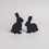 Lapins emboîtables noirs lot de 2 (VE = 6 pcs.)