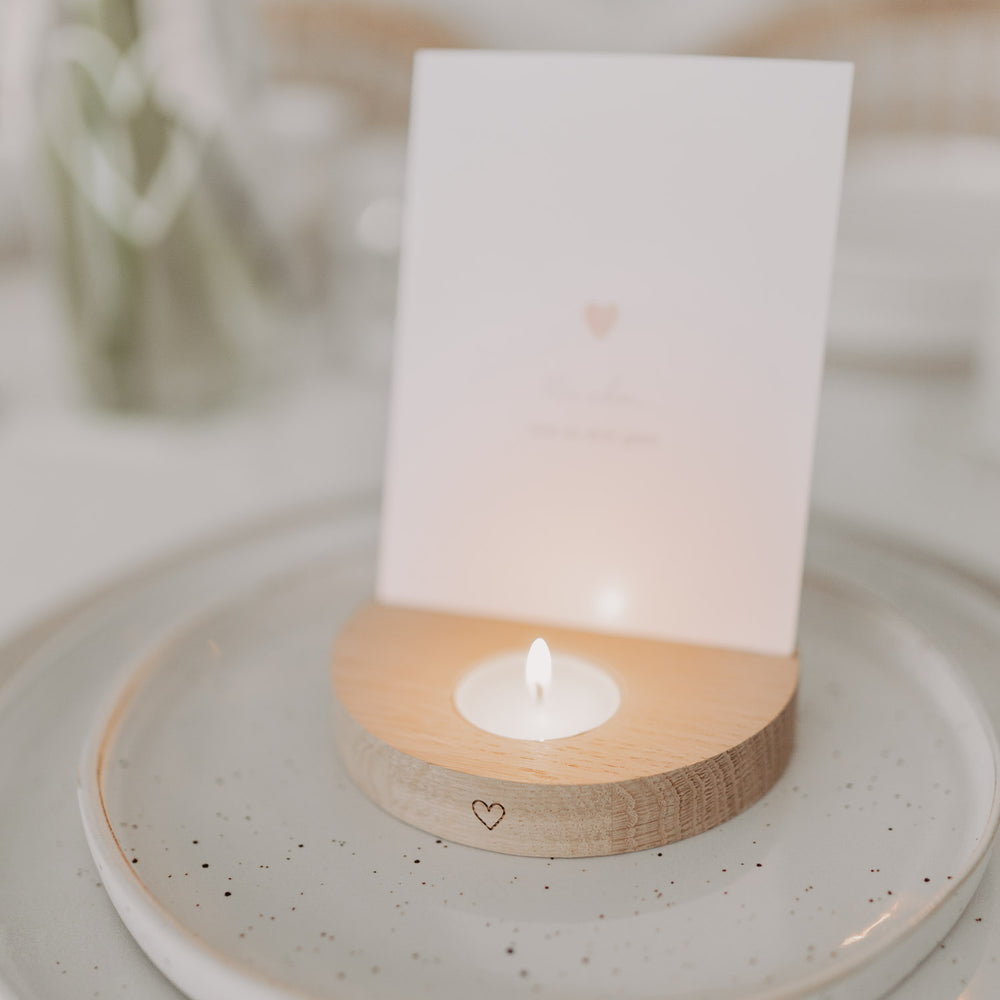 Teelicht-Kartenhalter Herz (VE = 6 Stk)