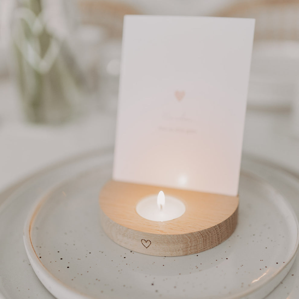Teelicht-Kartenhalter Herz (VE = 6 Stk)