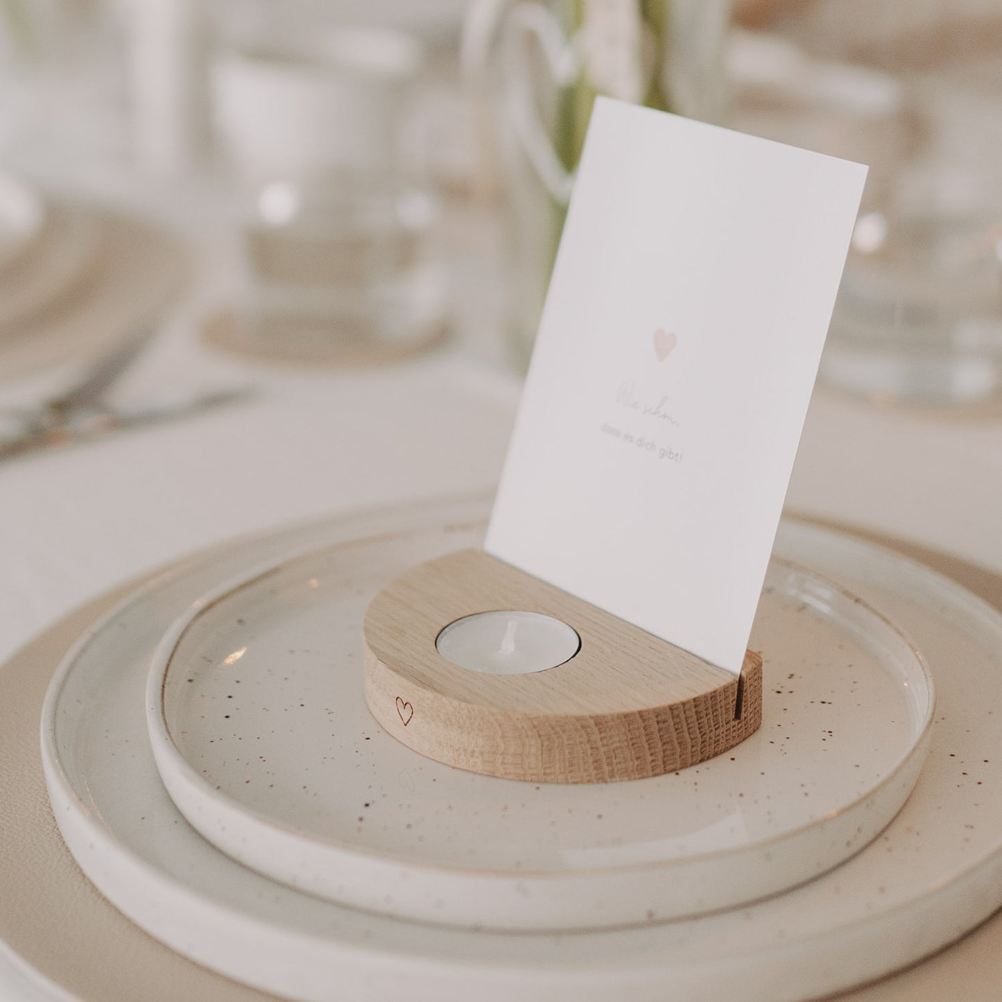 Teelicht-Kartenhalter Herz (VE = 6 Stk)