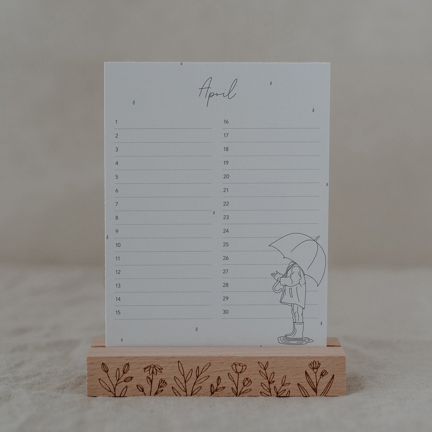 Tischkalender Geburtstage Blumenhand (VE = 10 Stück)