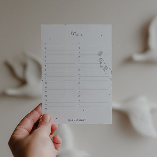 Tischkalender Geburtstage Blumenhand (VE = 10 Stück)