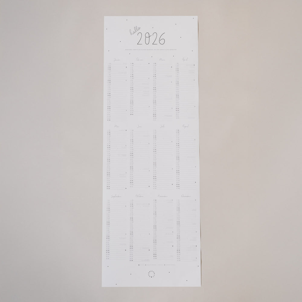 Calendrier mural 2026 (VE = 6 pcs)