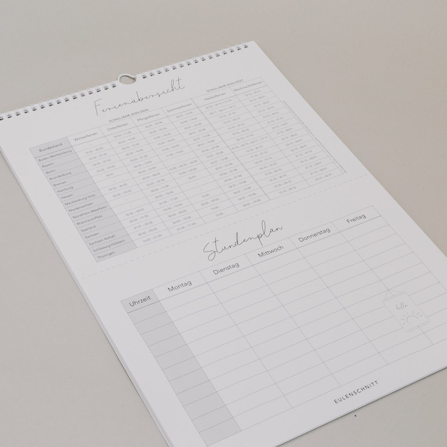 Calendrier familial 2026 (VE = 6 pcs)