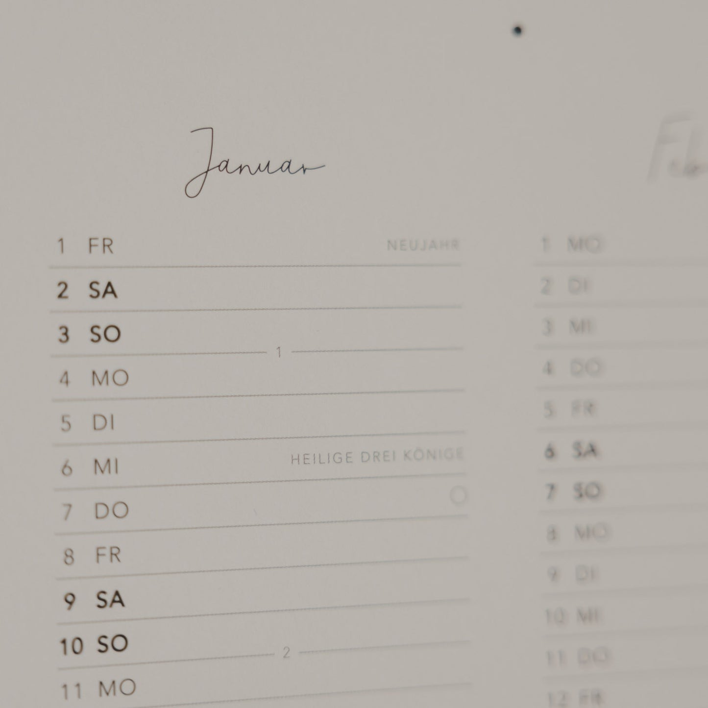 Wandkalender 2027 (VE = 6 Stk.)