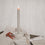 Bougies cylindriques grises en lot de 4 (VE = 8 pcs)