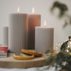 Block candle grooves 70 x 100 gray (pack = 6 pcs)