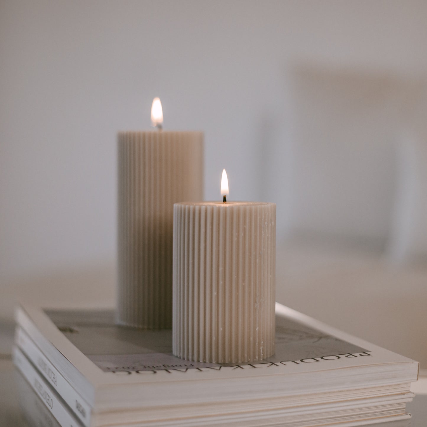 Block candle grooves 70 x 100 gray (pack = 6 pcs)