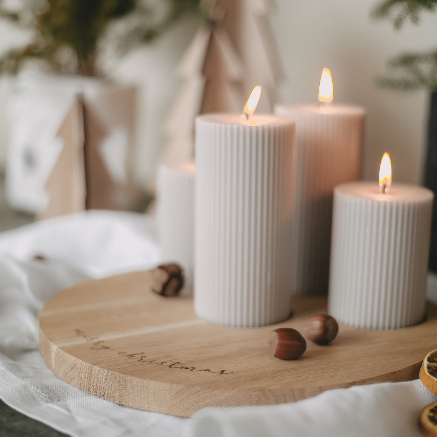 Block candle grooves 70 x 100 gray (pack = 6 pcs)