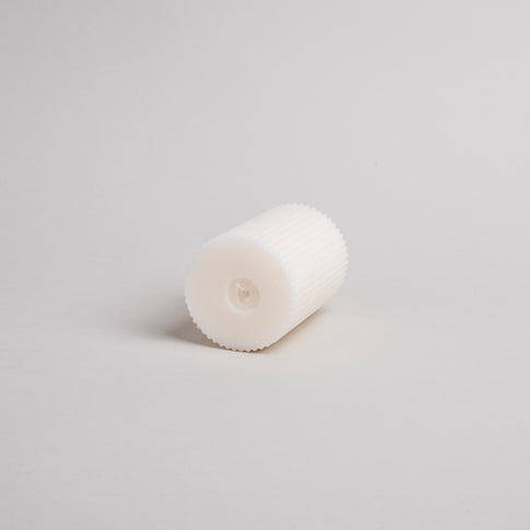 Block candle grooves 70 x 100 white (pack = 6 pcs)