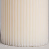 Block candle grooves 70 x 100 white (pack = 6 pcs)