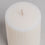 Block candle grooves 70 x 100 white (pack = 6 pcs)