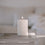 Block candle grooves 70 x 100 white (pack = 6 pcs)