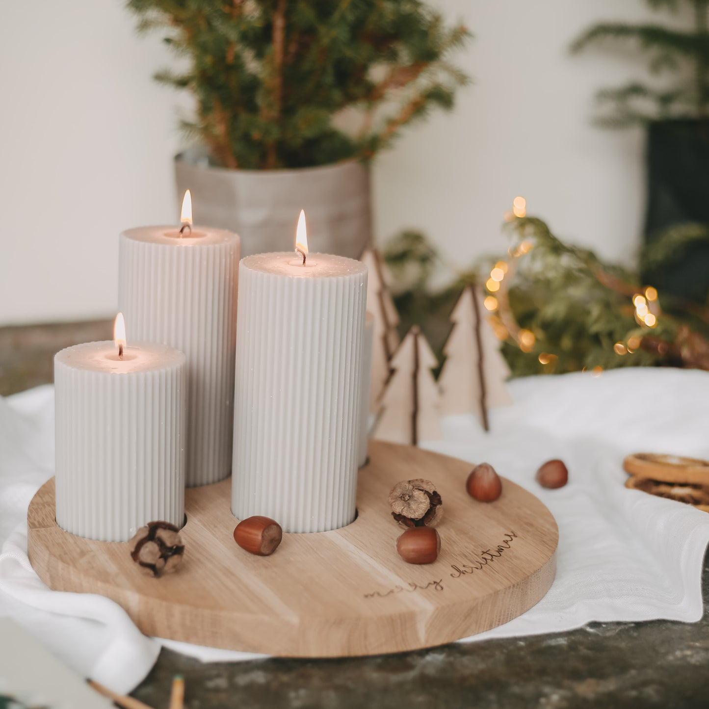 Block candle grooves 70 x 150 gray (pack = 6 pcs)