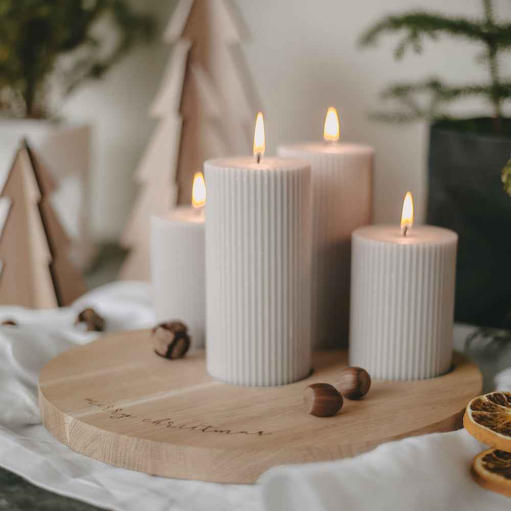 Block candle grooves 70 x 150 gray (pack = 6 pcs)