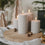 Block candle grooves 70 x 150 gray (pack = 6 pcs)