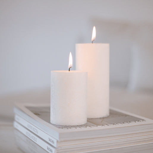 Bougie bloc Olive 70x100 blanc (VE = 6 pcs)
