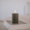 Block candle Olive 70x100 black (pack = 6 pcs)